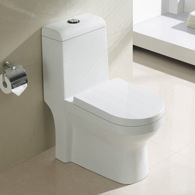 1.0 Gpf เซรามิค American Standard One Piece Dual Flush Toilet Commode