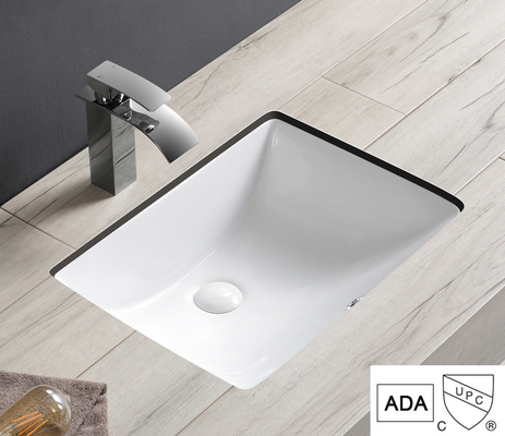 Ada Compliant Undermount Bathroom Sink Rectangle Soft Curve Inside Ceramic