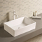 Smooth Counter Top Bathroom Sink เซรามิคที่สวยงามและแข็งแรงอ่างล้างหน้ารูปสี่เหลี่ยมผืนผ้า