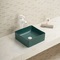 อ่างล้างหน้าแบบทนทานต่อสิ่งสกปรก Porcelain Square Shape Complete And Clean Bathroom Sink