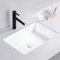 Washroom Undermount Vanity Sink Bowl พื้นผิวที่เป็นของแข็งสีขาว Streamlined